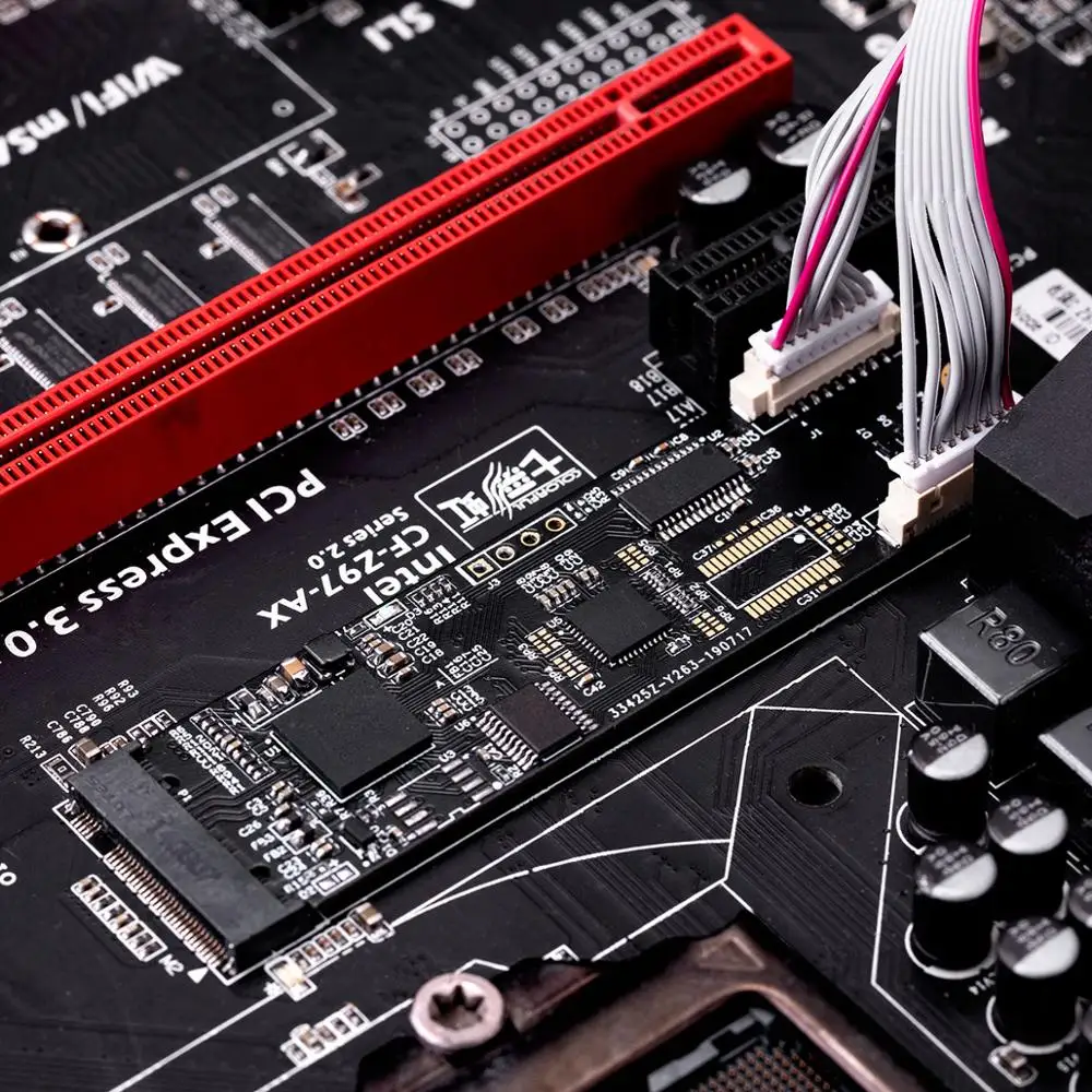 Ключ IOCREST M.2 B и ключ M к Rs232 Rs422 Rs485 Db9 последовательная карта порта NGFF адаптер для