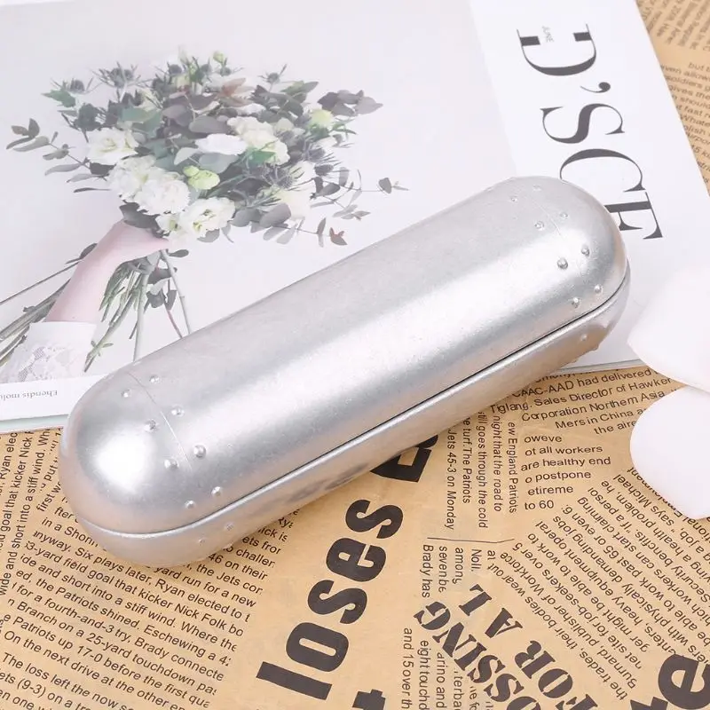 Винтаж Алюминий очки Чехол для очков чтения или держатель солнцезащитных