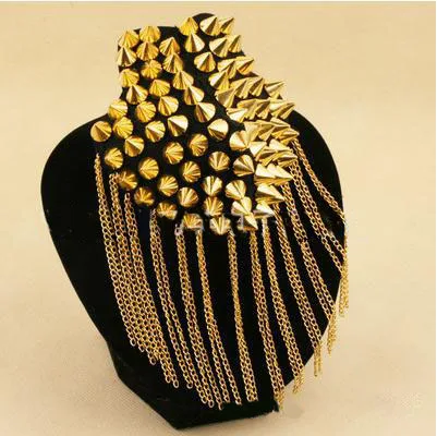 Высококачественная брошь ручной работы эполеты с заклепками для костюмов