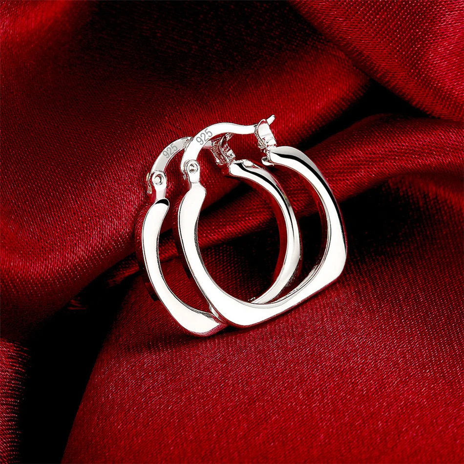 Женские круглые серьги кольца DOTEFFIL из серебра 925 пробы 20 мм|circle hoop earrings|hoop earrings for