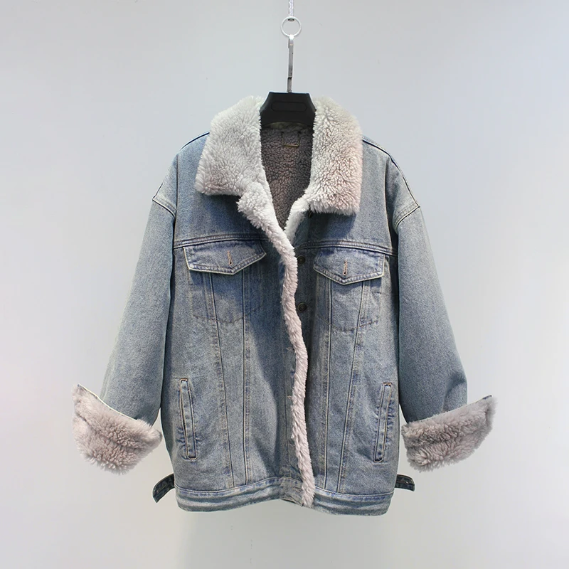 2019 Новинка зимы женские высокого качества джинсовая куртка Aussie балетки из