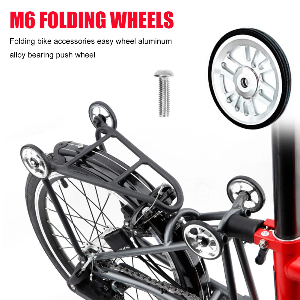

Bicycle Easywheel Biking PortableDustproof Cycling Part for Brompton Folding Bike Lightweight Ultralight Easy Wheel