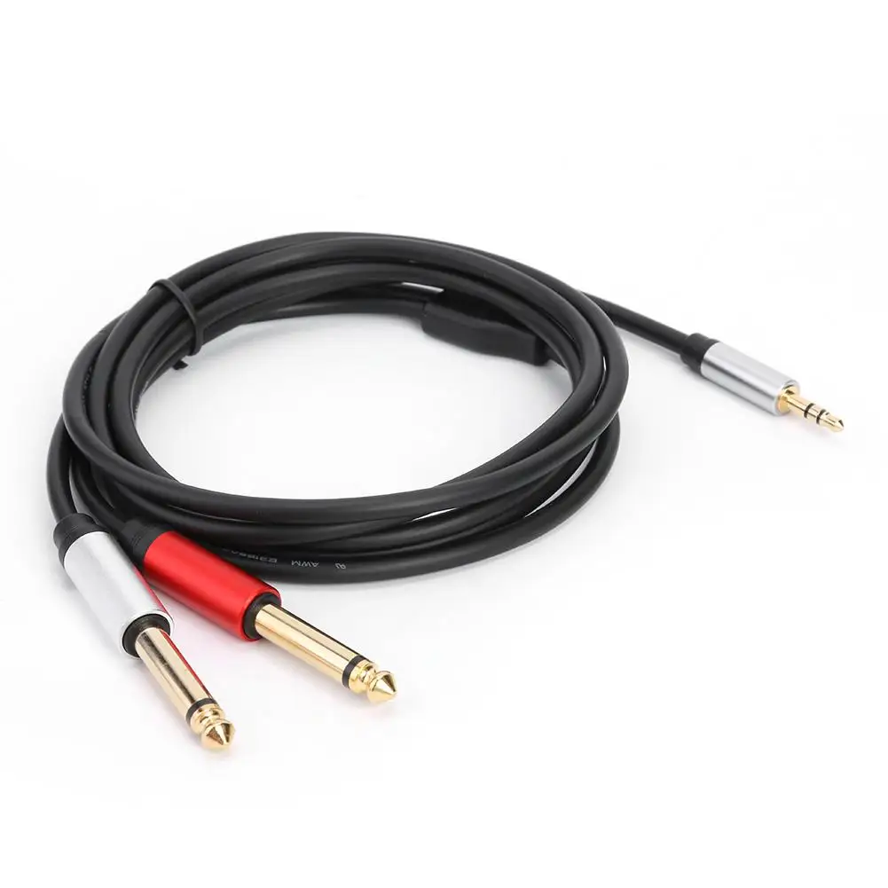Аудиокабель Hi-Fi 1 8 м мини-кабель с разъемом 3 5 мм на двойной 6 35 для ПК утешение
