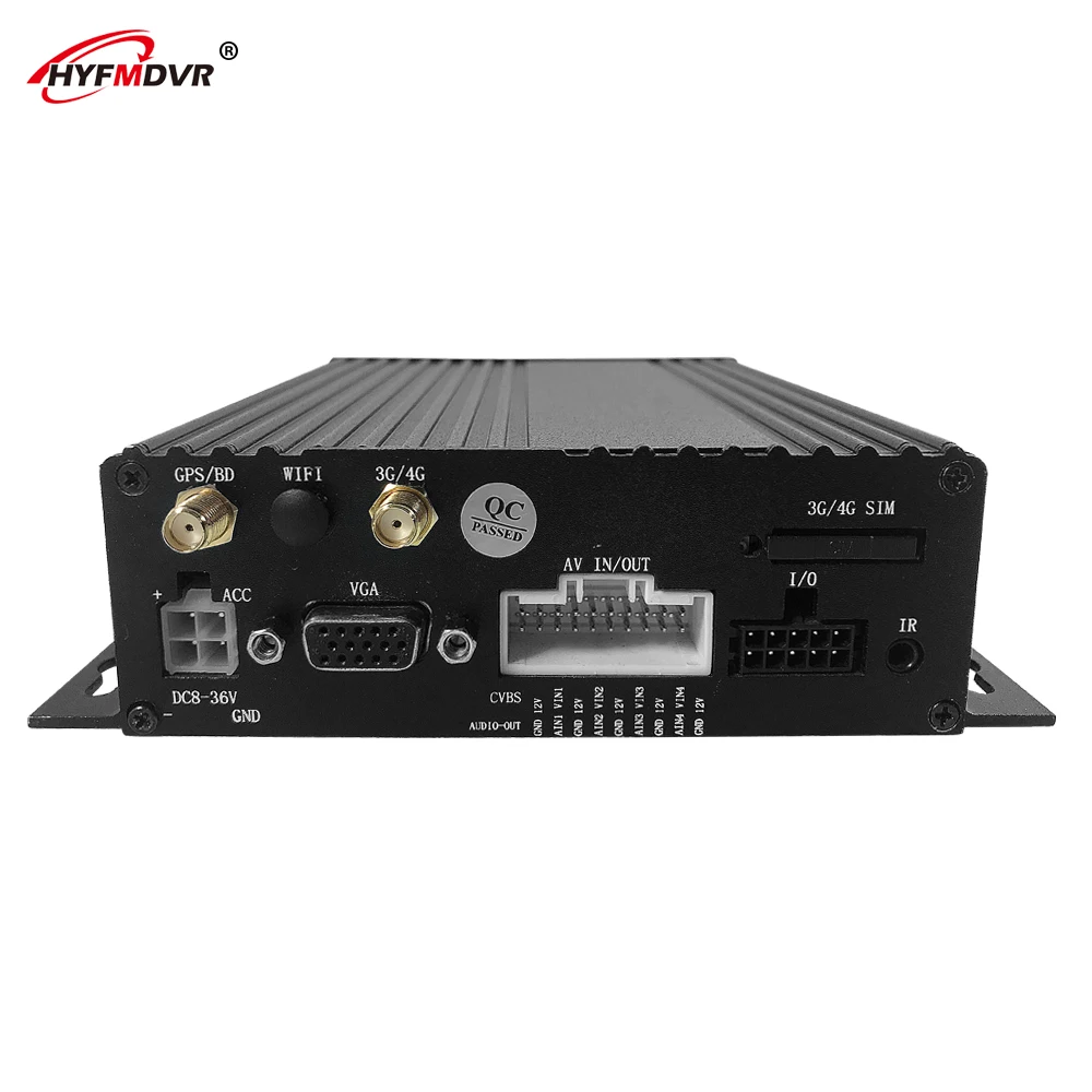 HYFMDVR 4-channel sd card monitoring host 4g gps mobile dvr wide voltage dc8v-36v private car / engineering vehicle /large truck |