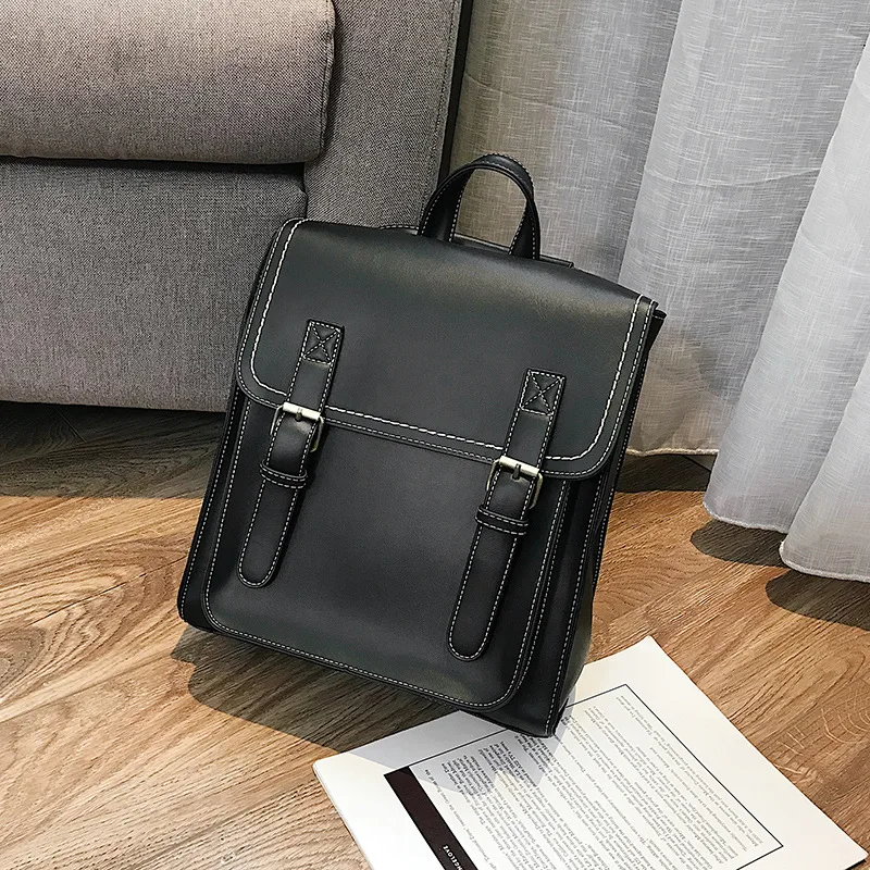 

Multifunction Backpack Retro Female Big Bag Women's Designer Backpacks Quality PU Leather Women Shoulder Bags