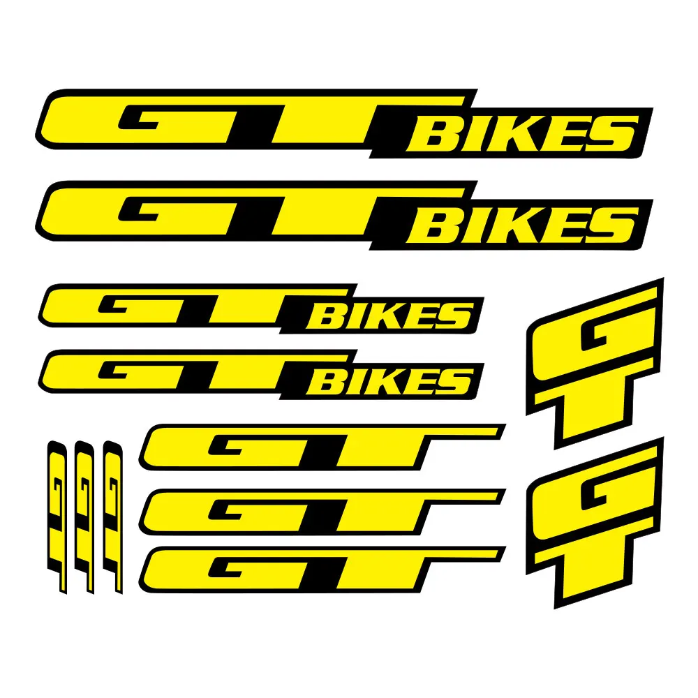 

32cm*32cm Pvc Bicycle Vinyl Decal Sticker for GT Decor , Art Bike Frame Decals Sticker Set of For Cycling Road Freeride 12 Pcs