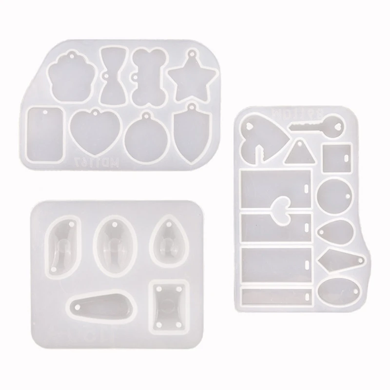 

1 Set Pet Dogs Tags Epoxy Resin Mold DIY Crafts Jewelry Necklace Earrings Casting Tool Hanging Pendant Silicone Mould
