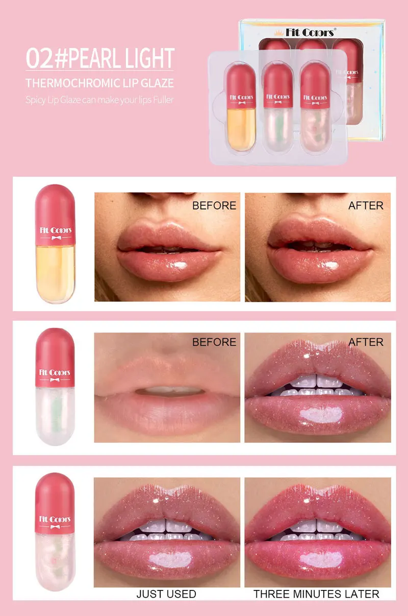 

Fit Colors Liquid Lip Gloss Mini Crystal Jelly Lip Oil Capsules Design Moisturizing Lip Gloss Plump Lips Beauty Cosmetics TSLM1