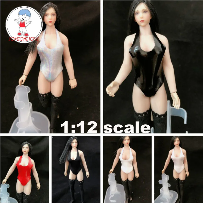 Женский кожаный купальник в масштабе 1/12 одежда YoRHa 2B бикини для 6 дюймовых экшн
