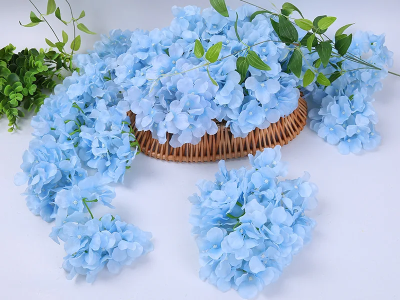 

Colorful Decorative Flower Head Artificial Silk Hydrangea DIY Home Party Wedding Arch Background Wall Decorative Flower