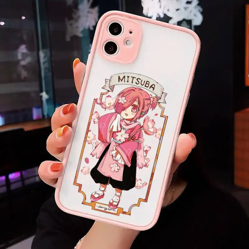 

Toilet Bound Hanako Kun Phone Case For iPhone 12 11 Mini Pro XR XS Max 7 8 Plus X Matte transparent Pink Back Cover