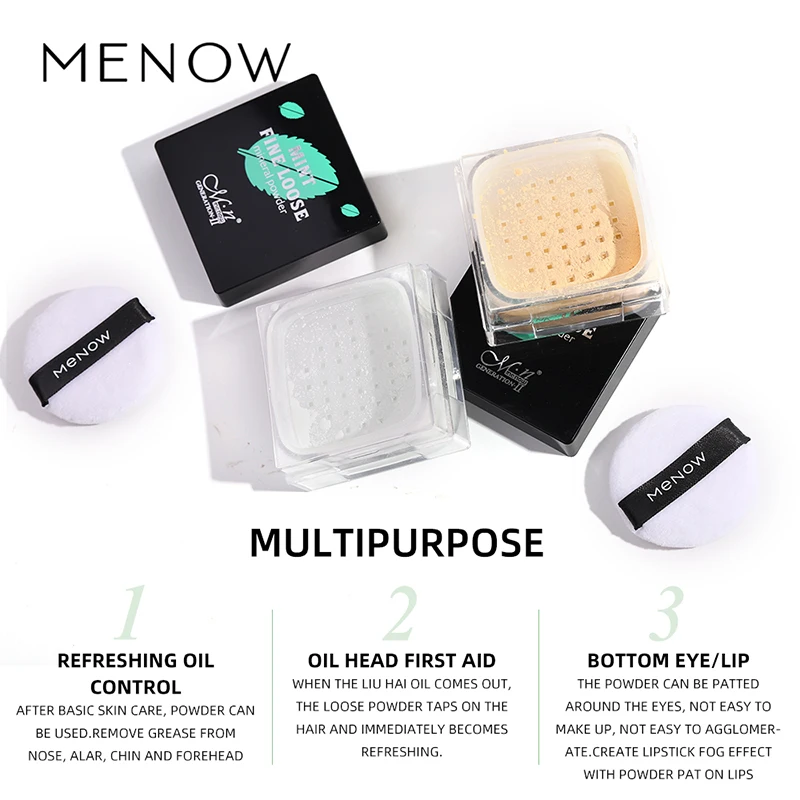 Menow мятный порошок для лица матовый свободный освежающий контроль жирности