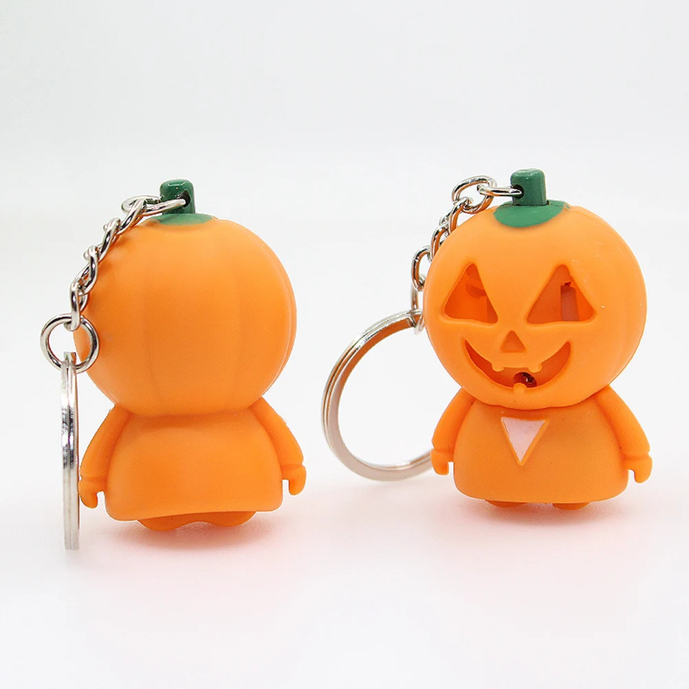 Хэллоуин Тыква брелок светодиодный световой звуковой для ключей творческий