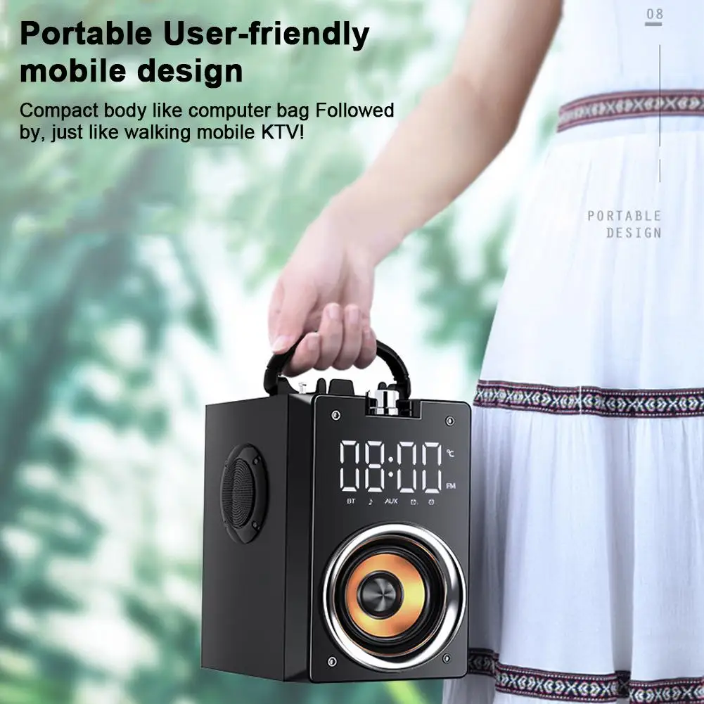 

Portable Column Super Bass Bluetooth Speakers High Power 3D Stereo Subwoofer Music Center Support AUX TF FM Radio HIFI BoomBox