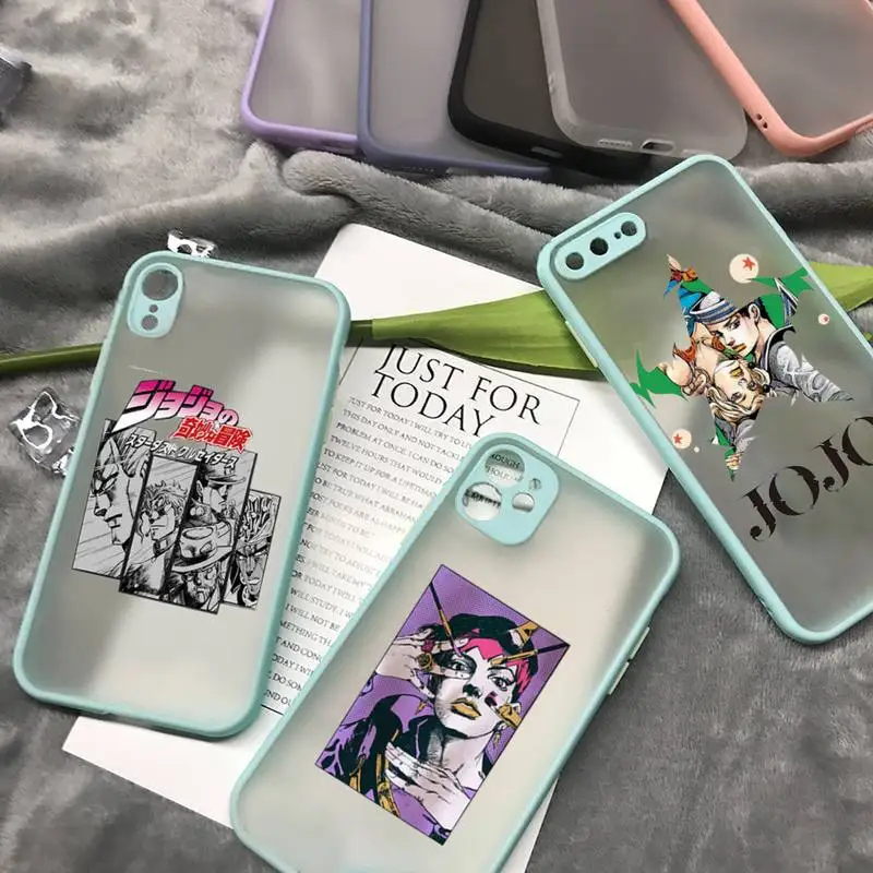 

JOJO’S BIZARRE ADVENTURE JoJo Anime Phone Case matte transparent For iphone 7 8 11 12 13 plus mini x xs xr pro max cover