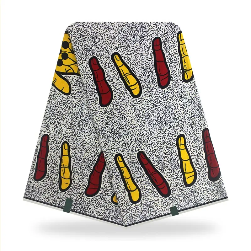 

African Wax Fabrics Ankara Print Fabric 6Yards Latest Nigeria Wax Guaranteed Real Ghana Wax Style For Women Dresses F212-17
