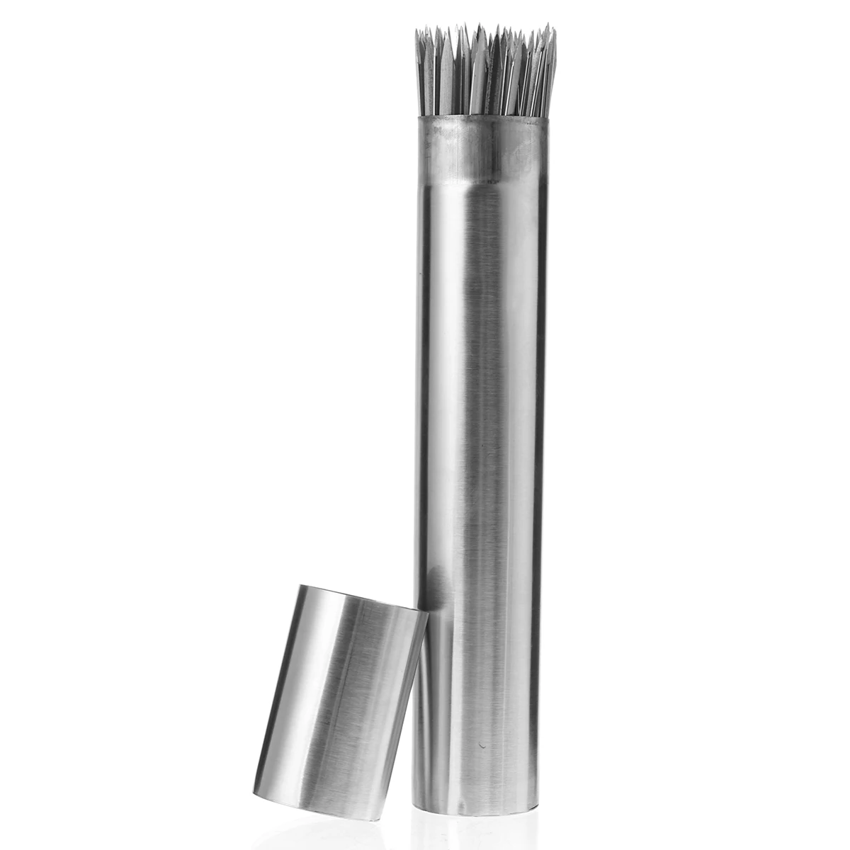 

50pcs Stainless Steel Barbecue Needle BBQ Barbecue Flat Skewers BBQ Needle Anti-skid Handle Barbecue Sign Durable Kitchen Gadget