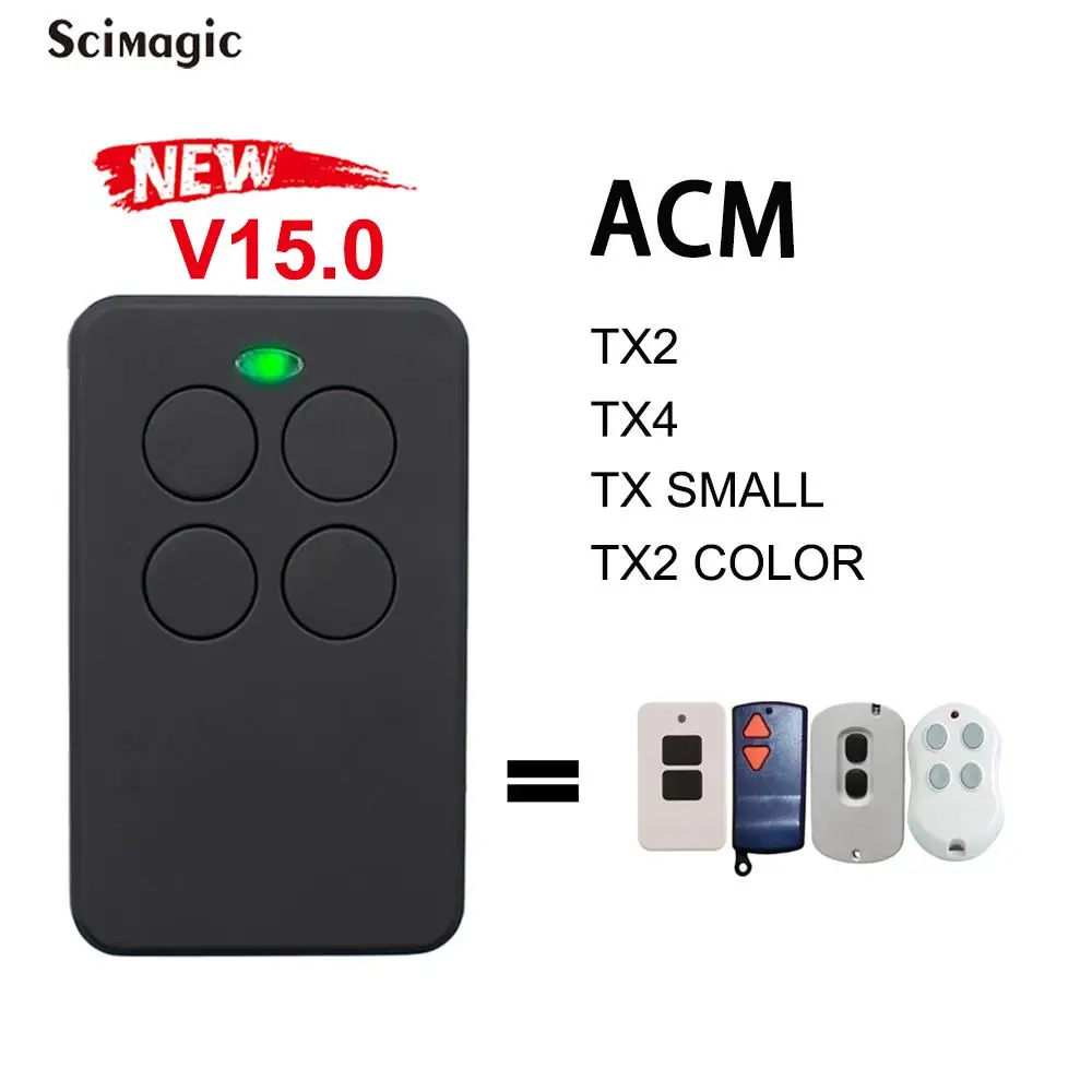 

Пульт дистанционного управления гаражной дверью 433,92 МГц, вращающийся Код управления дверью ACM TX2 ACM TX4, клон открывателя команд гаража 433MHYZ