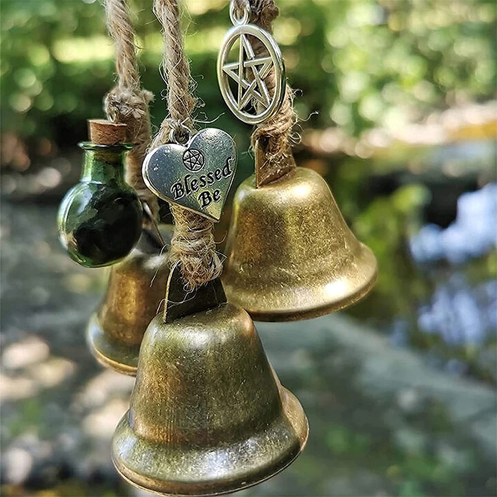 

6 шт. колокольчики благословения злый дух Windchimes ведьма 6 колокольчиков подвеска амулет колдовство домашняя дверь настенная подвеска благос...