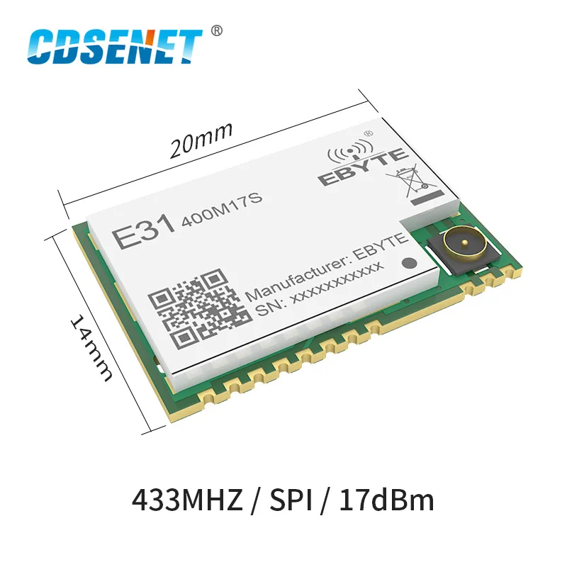 AX5243 433 МГц SPI SMD беспроводной приемопередатчик IoT модуль двойная антенна IPEX низкая мощность E31-400M17S для ddc duc ddc приемопередатчик