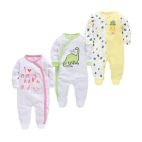 cartoon cute newborn baby girls footies jumpsuit cotton bebe file infant girls overall onesies 0 12m toddler coverall one piece