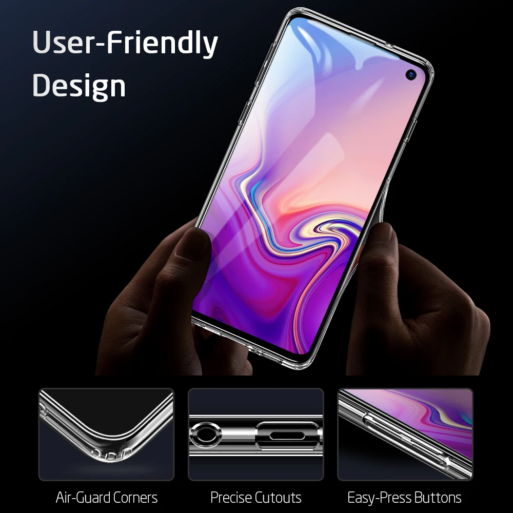 Чехол из закаленного стекла ESR для Samsung Galaxy S10 Note 10 Plus Роскошный Жесткий чехол e