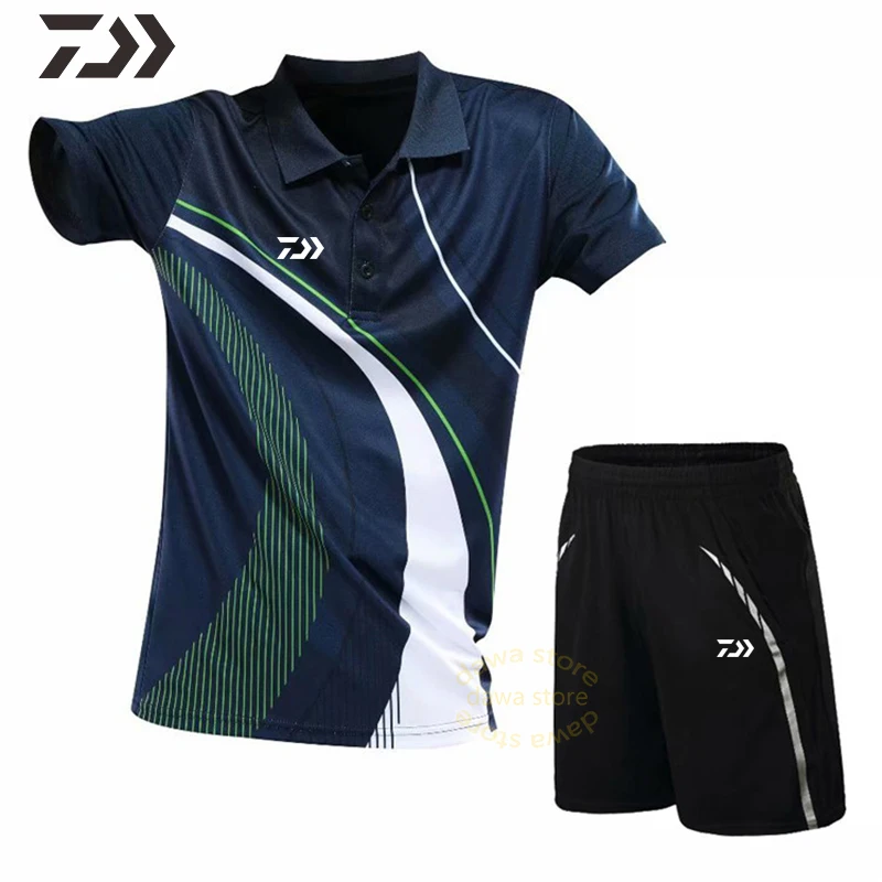 

Daiwa Summer Fishing Suit Men T Shirt Fishing Clothes Breathable Short Fishing Pants Quick Dry Outdoor Wear Fishing Polo Shirt