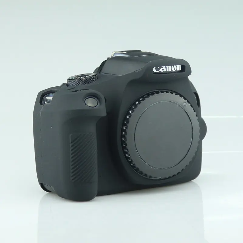 4000D T100 Black Силиконовые Камера чехол для цифровой однообъективной зеркальной камеры Canon EOS R 1300D T6 M50 5D II III IV 5D3 5D4 4000D T100 800D T7i 6D II 6D2 80D 200D 250D SL2 SL3 750D - Цвет: 4000D T100 Black