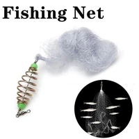 floating trap fishing net multi size luminous copper spring shoal fishnet throwing fishing cage explosion hook mesh accessories
