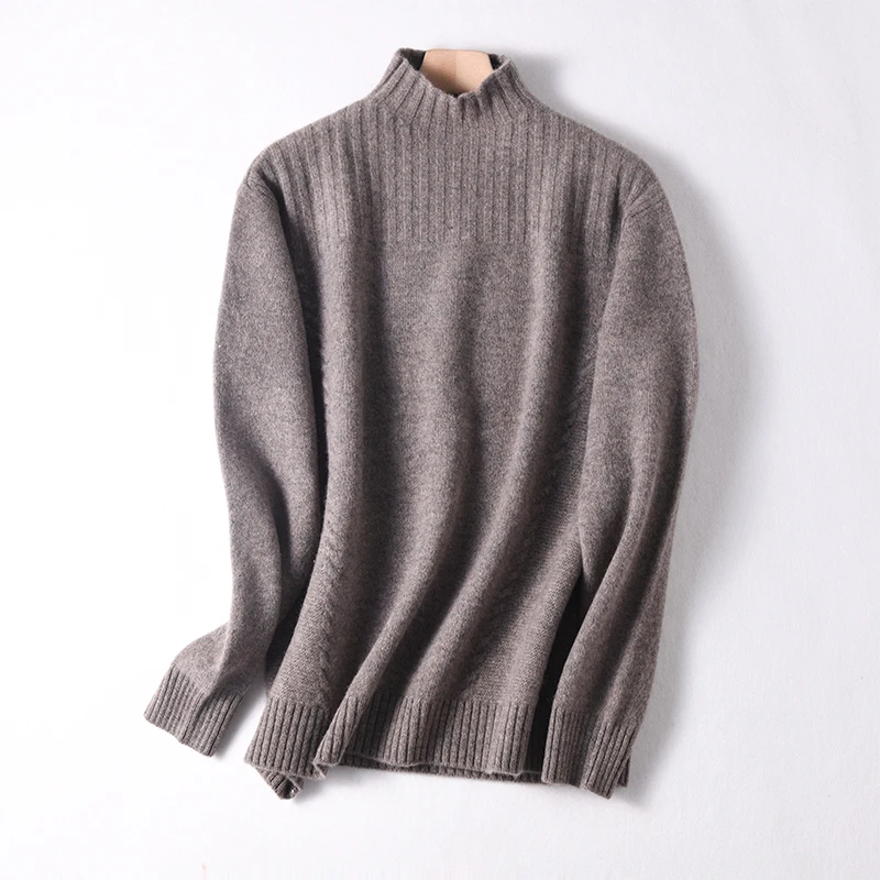 

Zocept Women Wool Sweater Autumn Winter Turtleneck 100% Real Wool Knitting Pullover Female Warm Knitwear