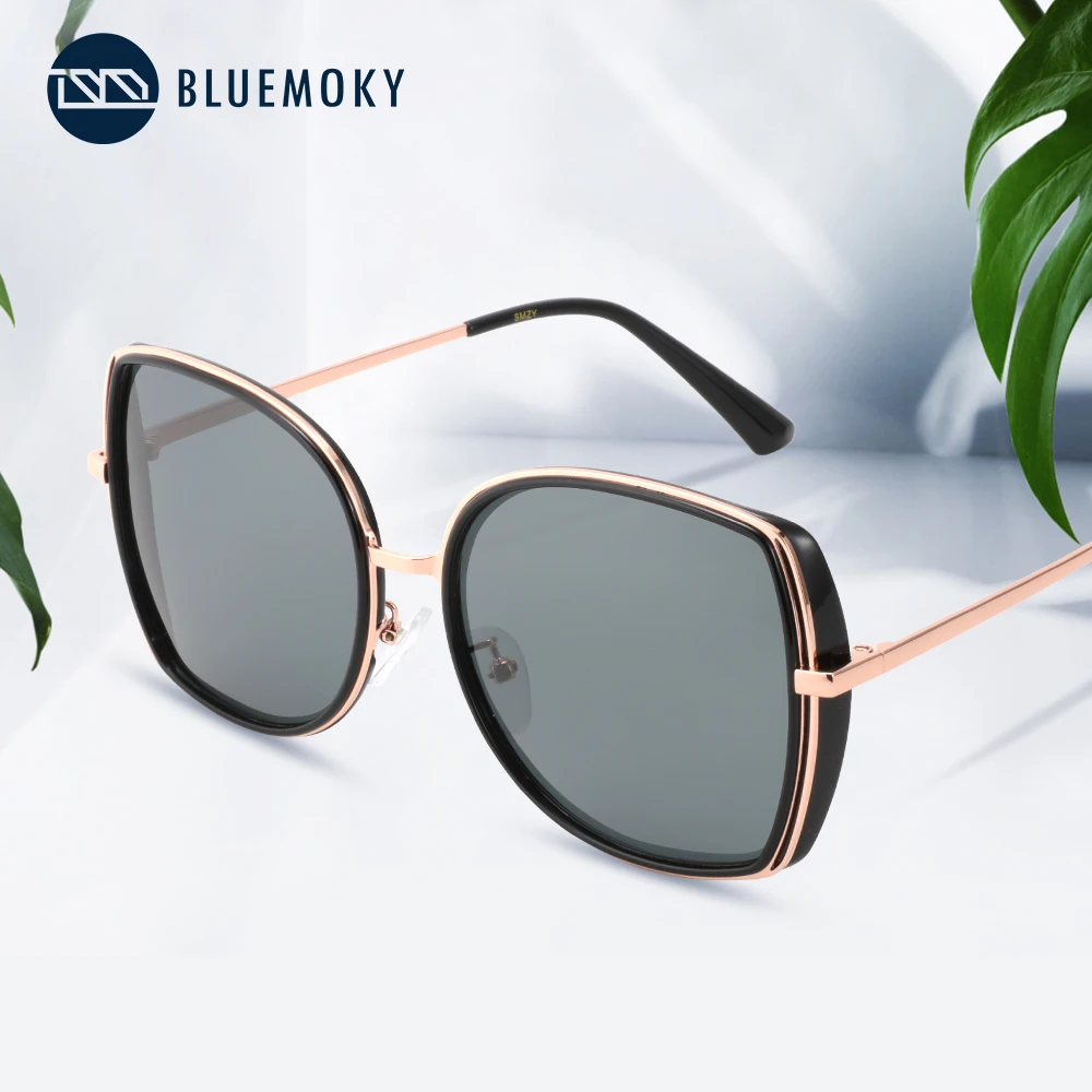 Женские солнцезащитные очки BLUEMOKY зеркальные Поляризационные солнечные в
