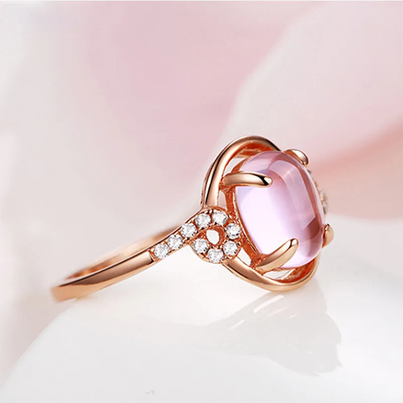 Four-Jaw Hibiscus Stone Powder Ring sen xi Grape Emerald Alive to Send His Girlfriend Gifts | Украшения и аксессуары