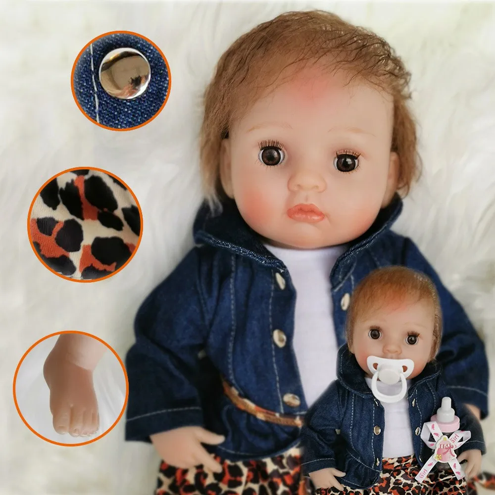 Новорожденные Детские Силиконовые куклы милая девочка мягкое тело 16 дюймов bebes
