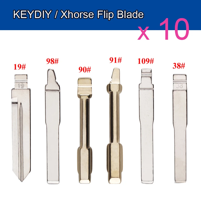 KEYECU Pack 10 #19 #38 #90 #91 #98 #109 KD/Xhorse HU101 FO21 FO38 пустой ключ для Ford Fusion Focus Mondeo Fiesta Galaxy