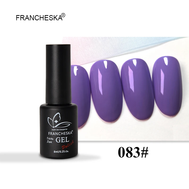 Francheska 083 8 мл Гель-лак для ногтей nagels spulletjes gellak Светодиодный УФ-лак hybrydowy долговечный замачивающий лак для ногтей unas oje lakiery hybrydowe - Цвет: Francheska 083