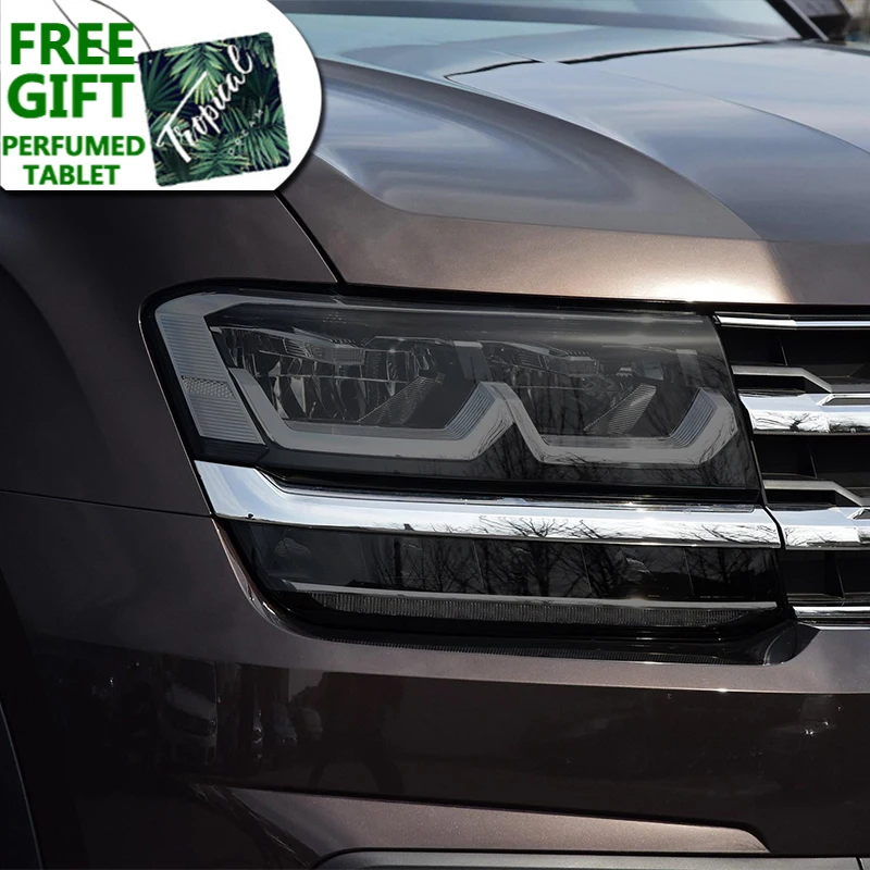 

Защитная пленка для автомобильных фар, Прозрачная черная наклейка из ТПУ для автомобильных фар Volkswagen Atlas Teramont 2017-2019, аксессуары