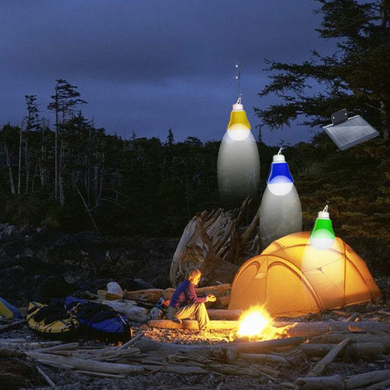 

Waterproof Solar Lights Outdoor LED Night Lamp for Yard Camping Hiking Charger for Cell Phone WHShopping