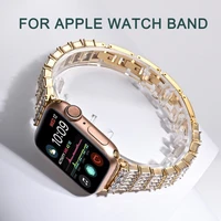 stainless steel diamond for apple watch 7 band 45mm 41mm metal bracelet for iwatch series 7 6 se 5 4 3 2 1 44mm 42mm wrist strap