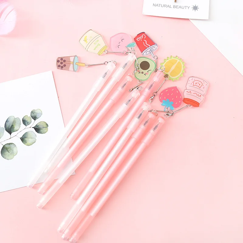 

36PCS Creative Cartoon Pendant Gel Pen Cute Pendant Pen Student Stationery Pen Black 0.5mm Office Accessories