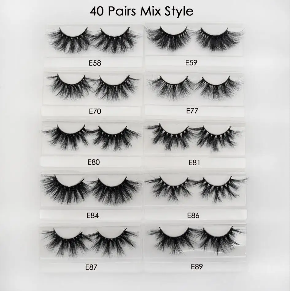 40 pairs mix 30 пар/упак. Visofree ресницы 3D норковые ресницы накладные ресницы ручной работы Премиум норковые волосы мульти-использование накладные макияж ресниц - Цвет: 40 pairs mix
