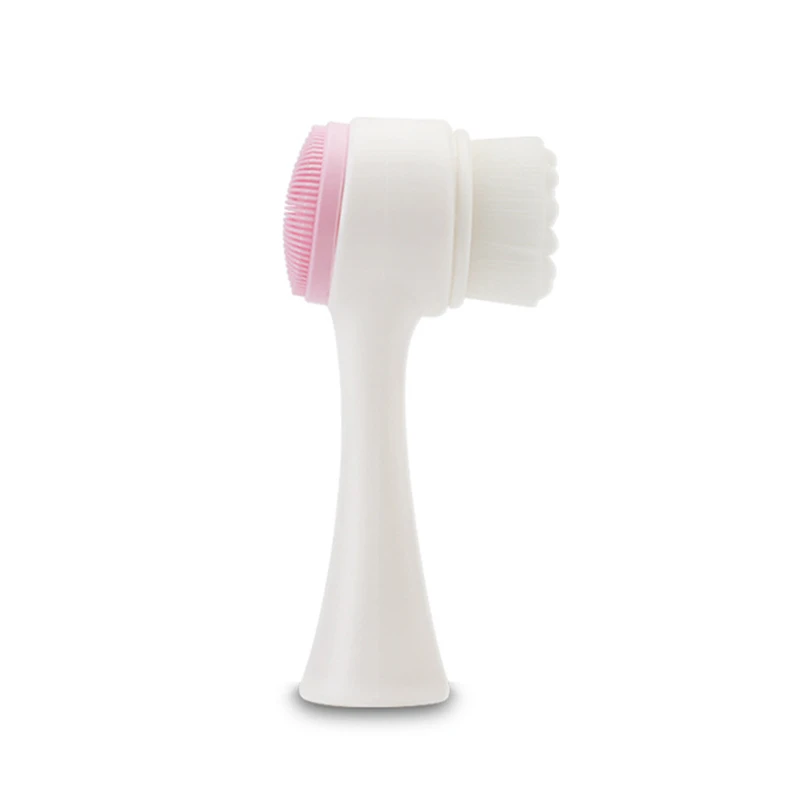 Double Side Silicone Facial Cleanser Brush Portable Size 3D Face Cleaning Vibration Massage Washing Product Skin Care Tools |