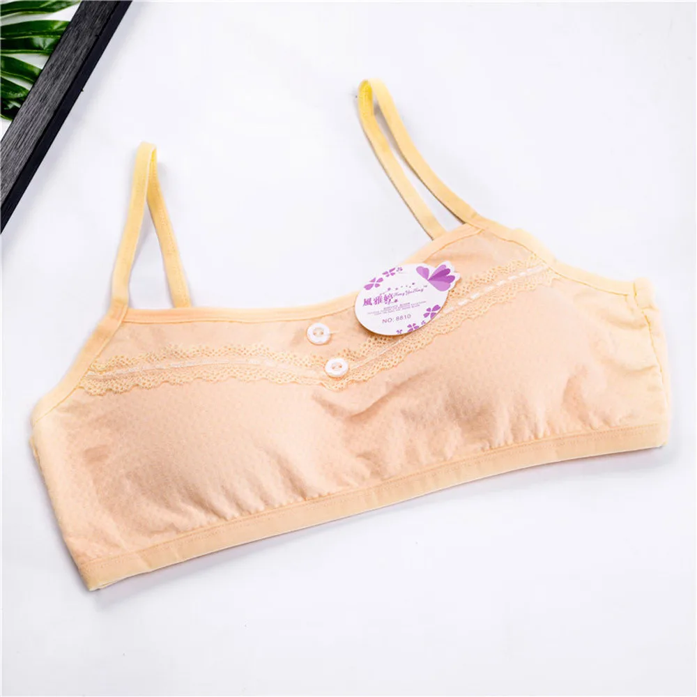 Новый милый кружевной бюстгальтер для девочек нижнее белье жилет детское