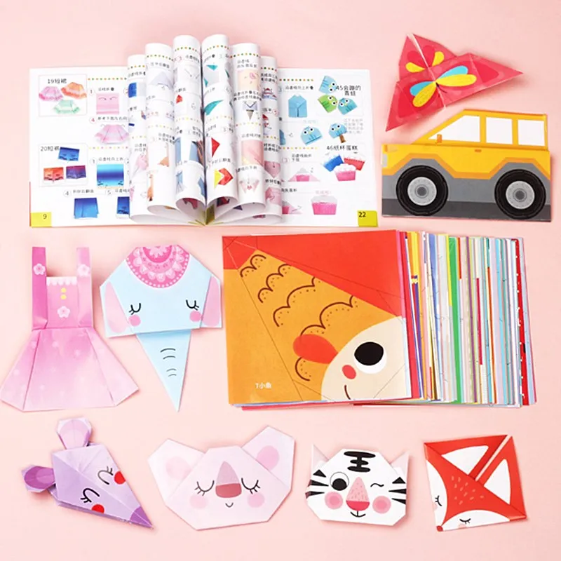 200 шт. Детские оригами подарки животное лента учебник книга Kindergarden DIY Наука