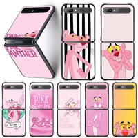 phone case for samsung galaxy z flip3 5g cover for samsung galaxy z flip shell caso cover capa hard fundas cartoon pink panther