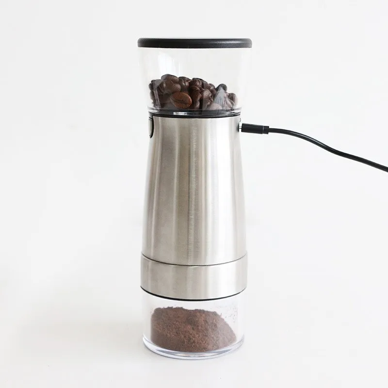 

USB Electric Coffee Grinder Stainless Steel Adjustable Professional Coffee Bean Mill Machine Kitchen Tools