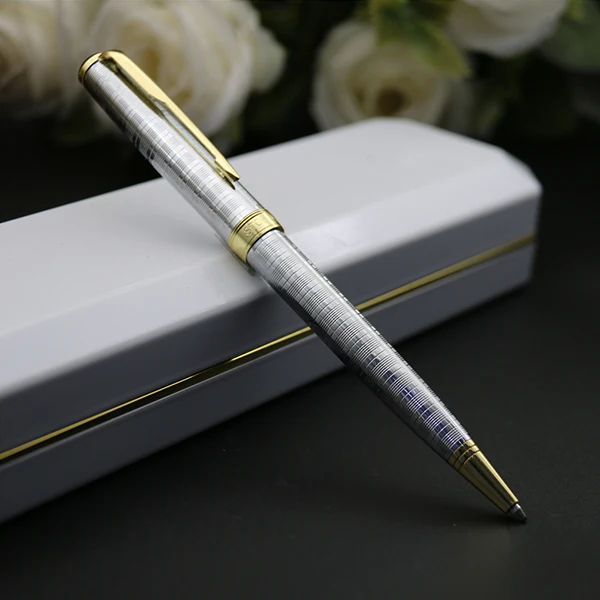 

2pcs ballpoint pen metal material men's and women's style stationery signature ballpoint pen office school supplier 0.7 mm ink