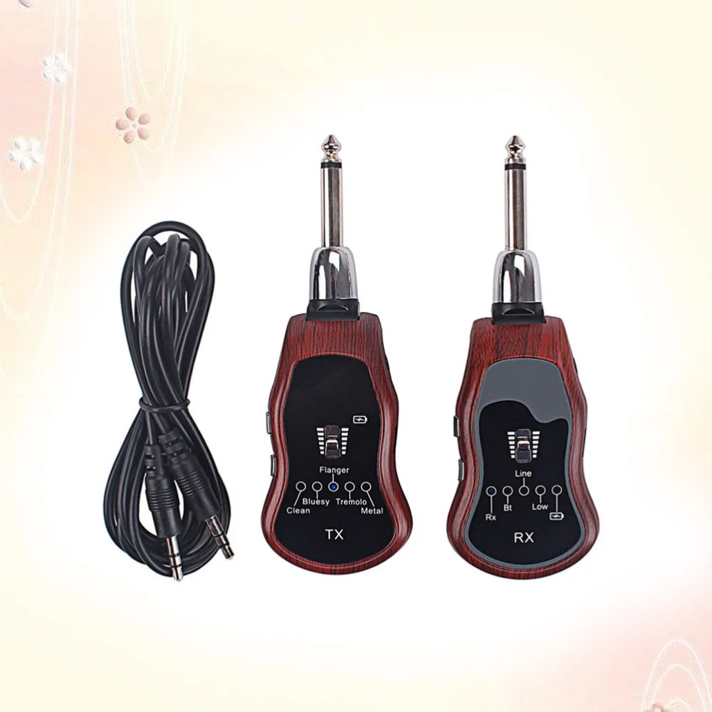 

Wireless Guitar Receiver Transmitter System Rechargeable Digital Audio Transmitter Receiver Synthesize Effector for Electric Gui