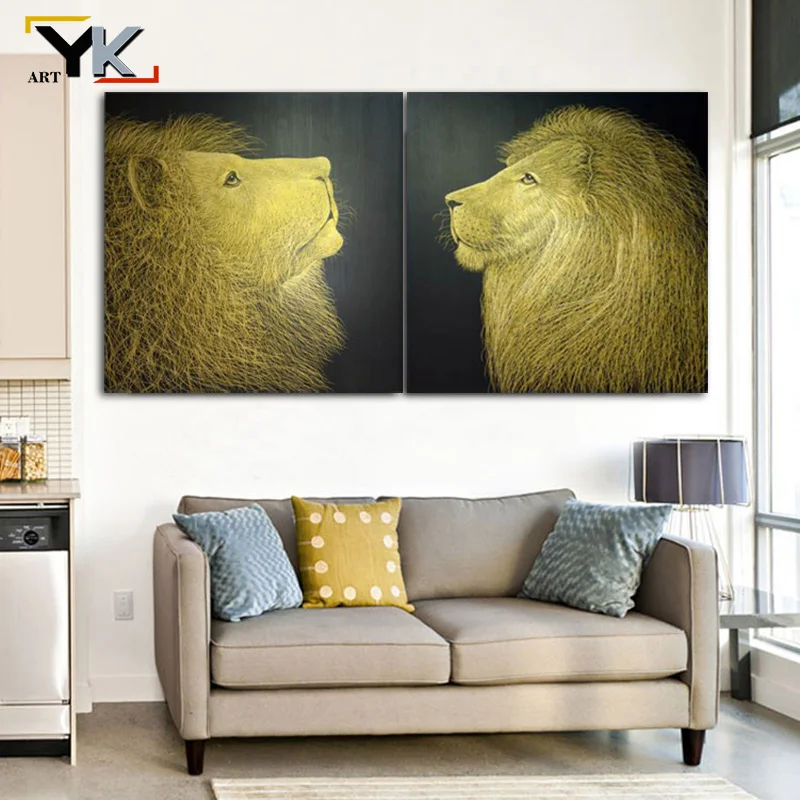 Картина льва животных абстрактная картина маслом на холсте постеры и принты