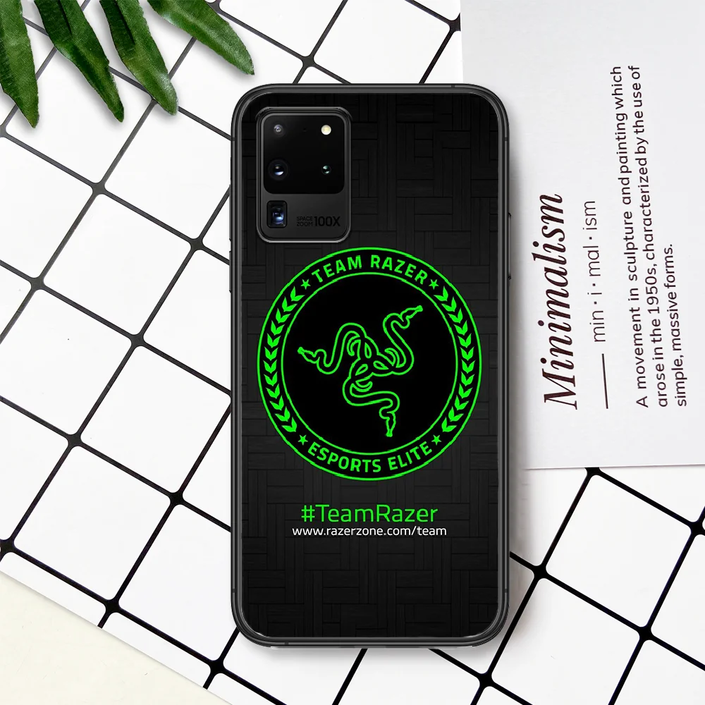 

Razer Snake Game Brand Phone Case For Samsung Galaxy Note S 8 9 10 20 Plus E Lite Uitra black Waterproof 3D Shell Tpu Bumper