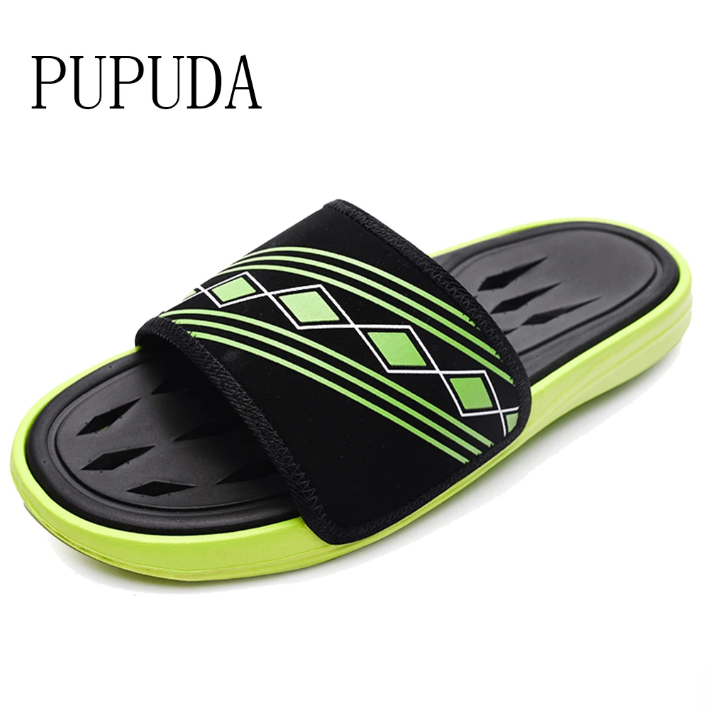 

PUPUDA Men Slippers Home Slippers Men Bathroom Shoes Indoor Men Shoes Hole Leaking Sandals Shower Male Slipper Anti-Slip Summer